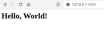 "Hello, World!" in an H1 heading