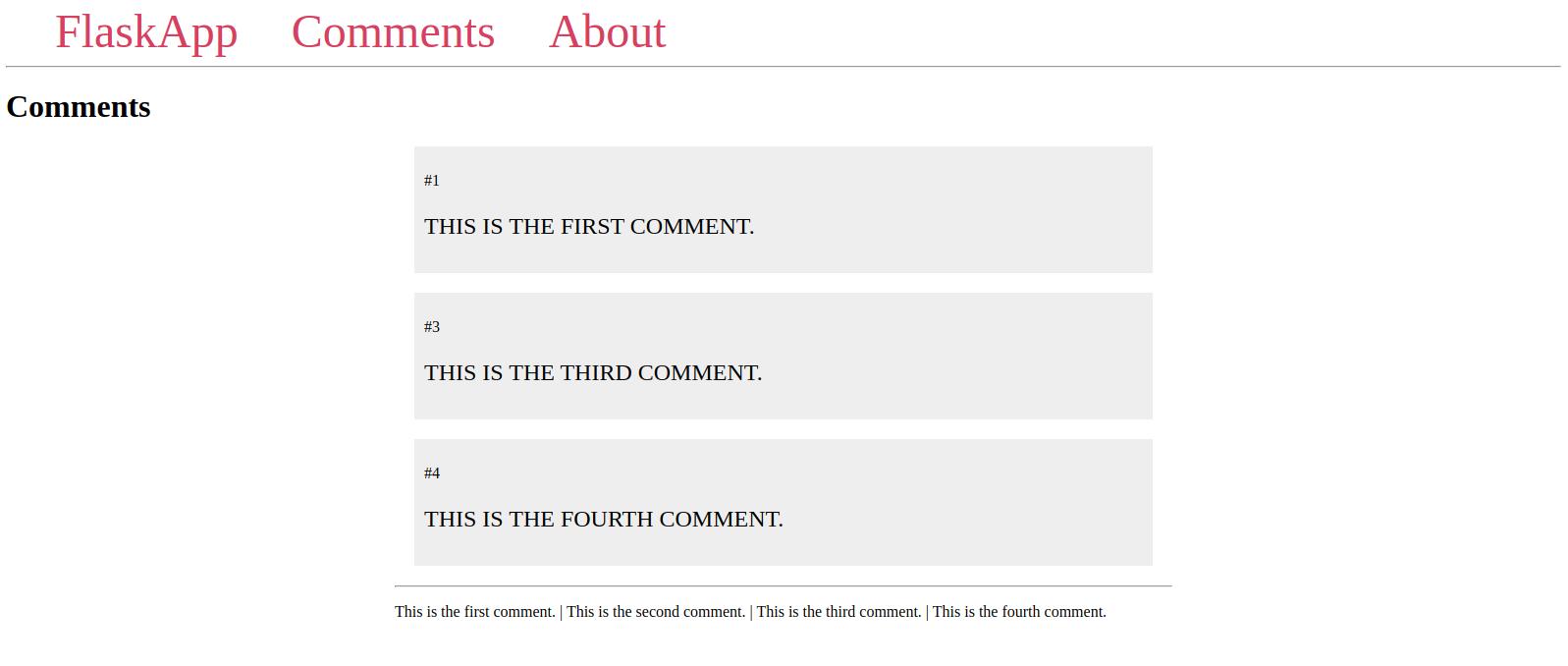 Comments Page With Join Filter