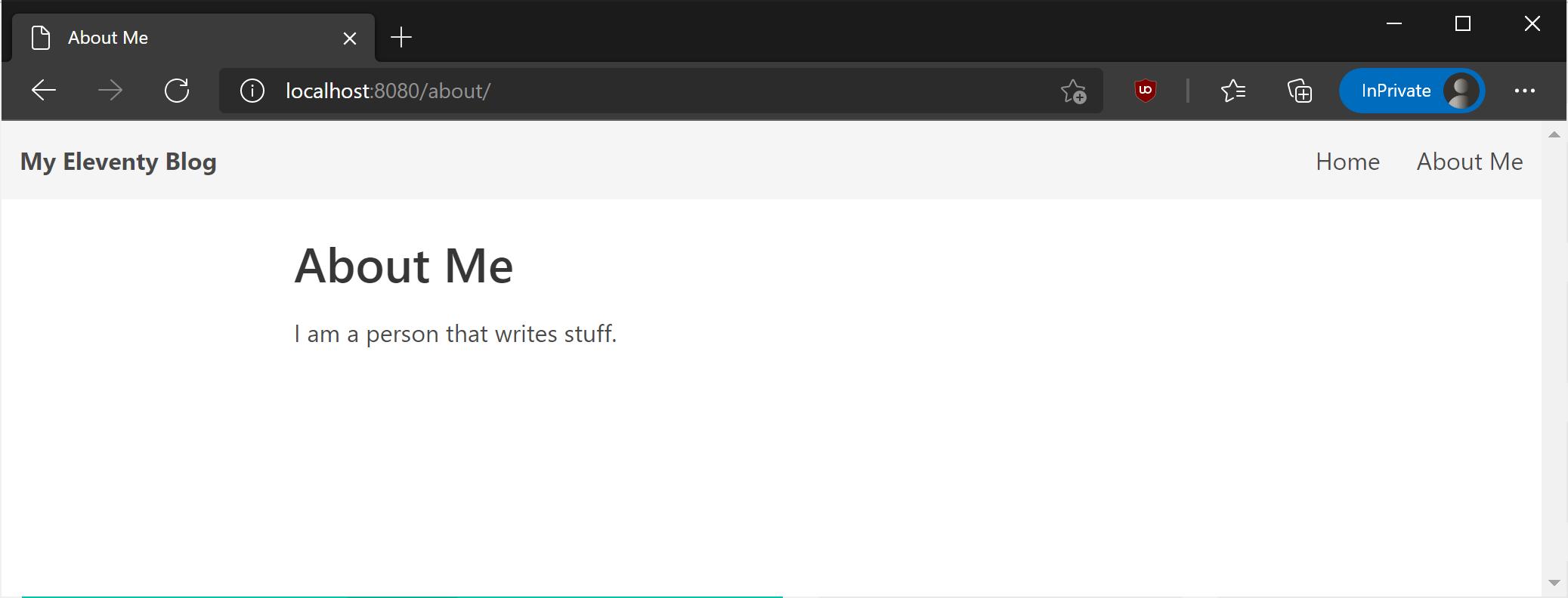 About page