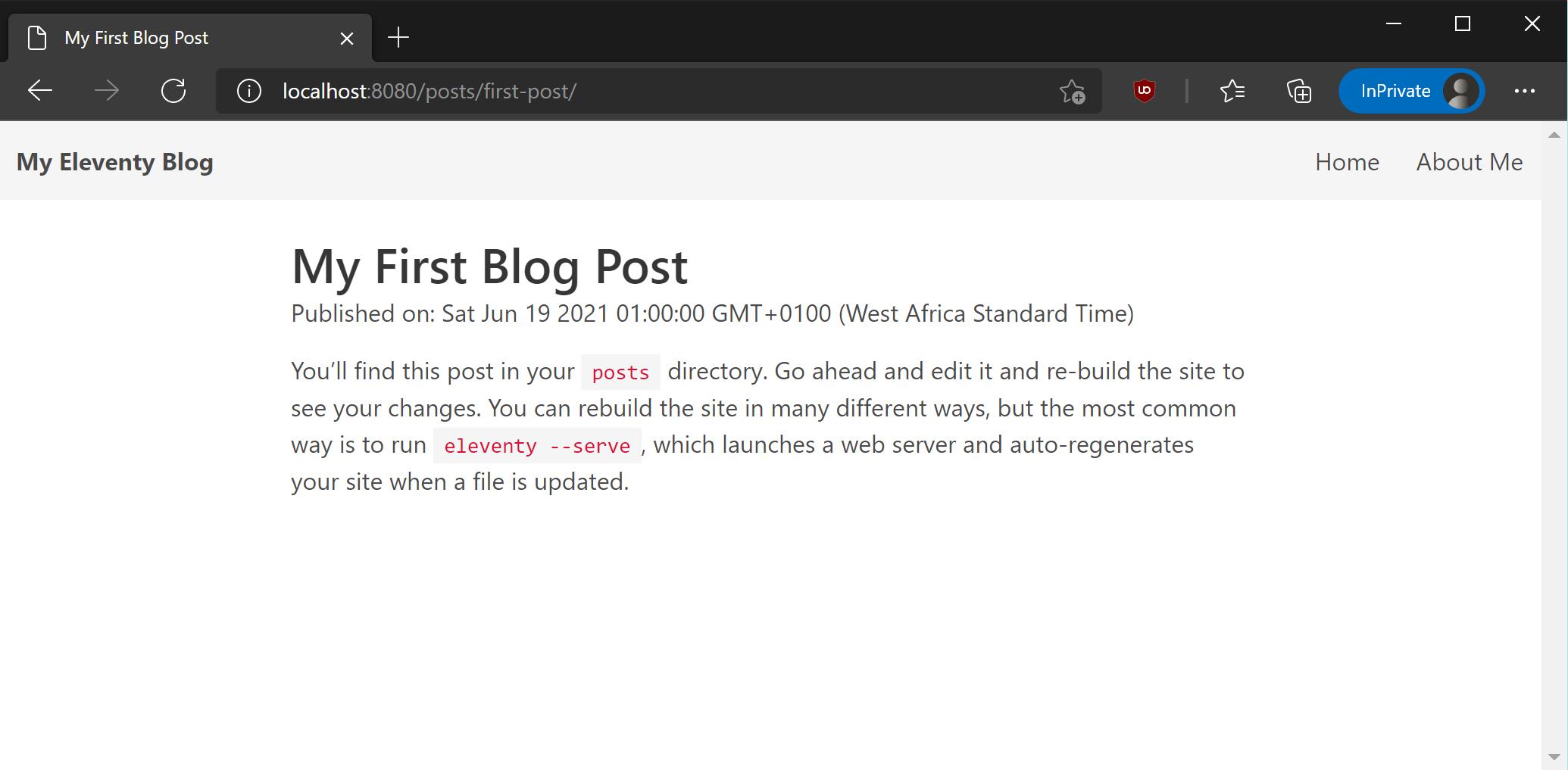 A blog post