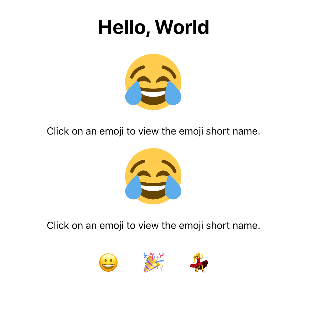 Browser with two instances of the Instructions component