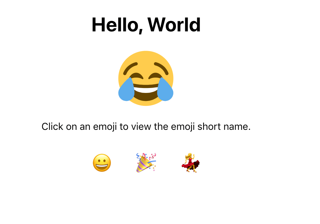 Browser with emoji