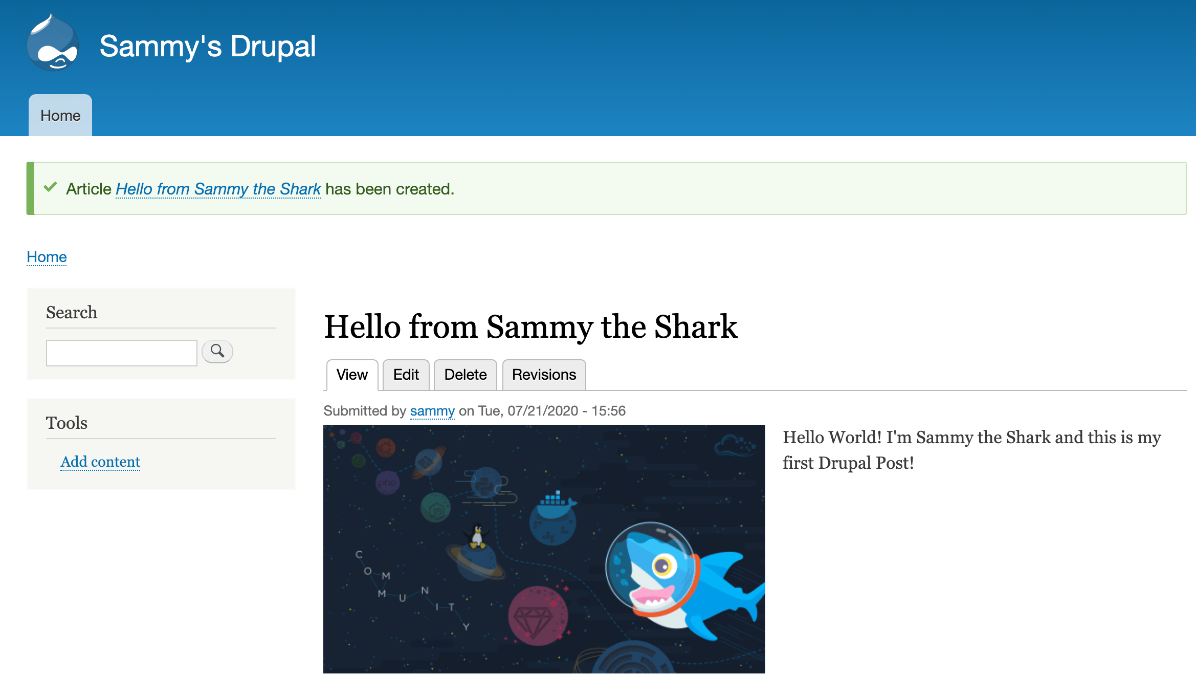 Drupal 9 Created Post