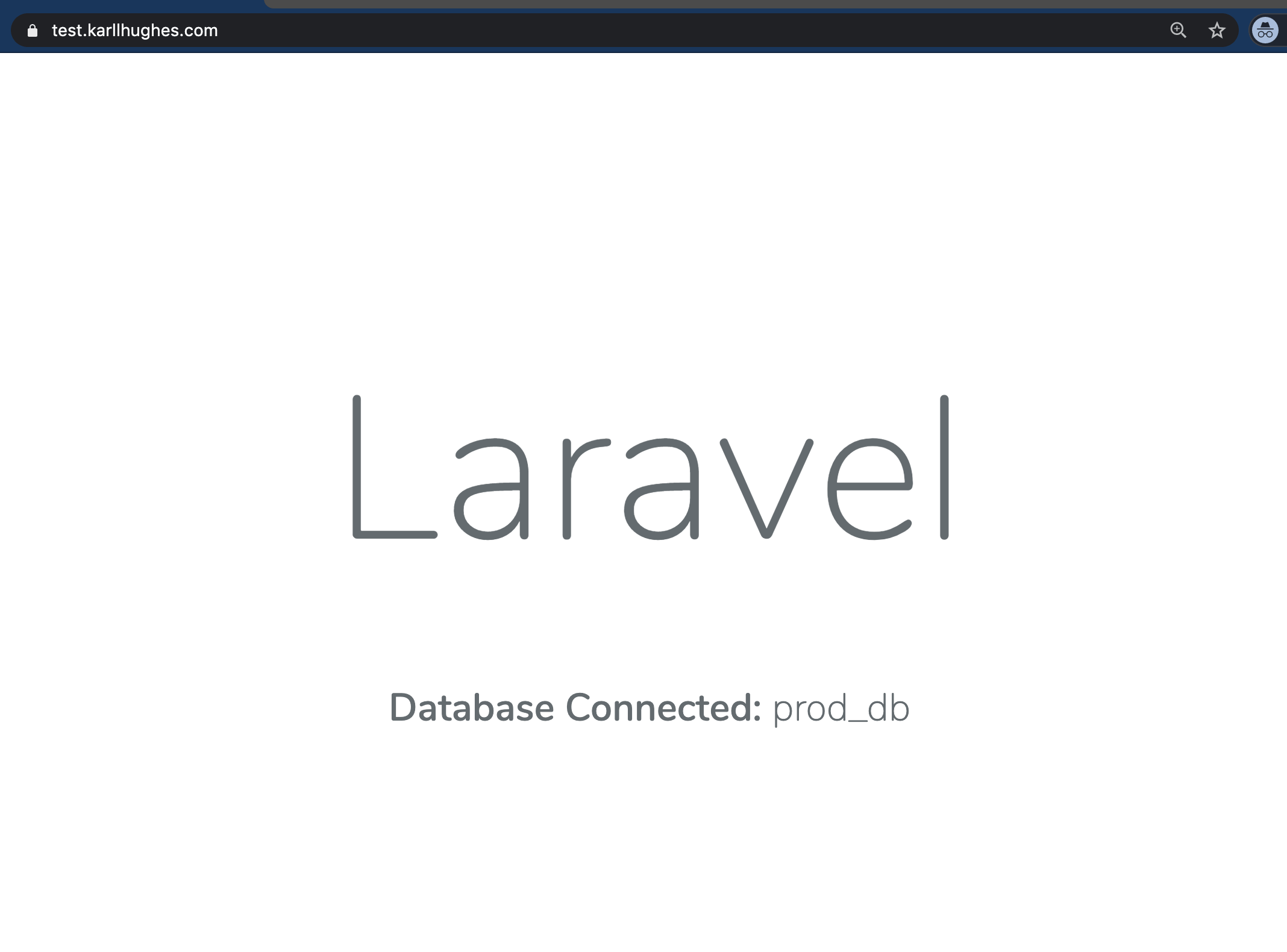 L'application Laravel avec terminaison SSL et un nom de domaine personnalisé
