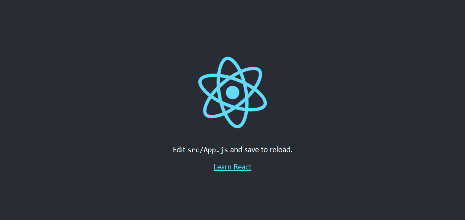 React starting template with React logo