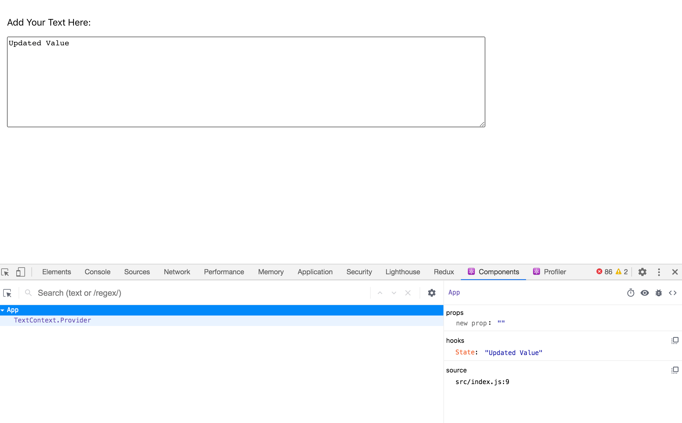 Update Value in Developer Tools