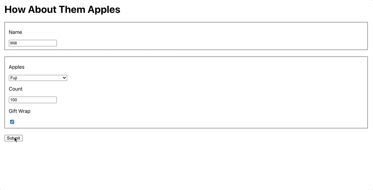 Save the form and then clear the data