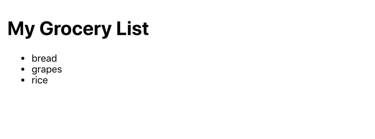 List Items, 3
