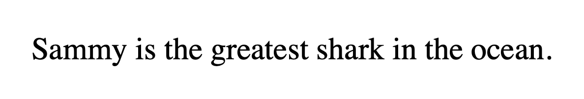 Text rendered in black in a serif font–the browser default style.