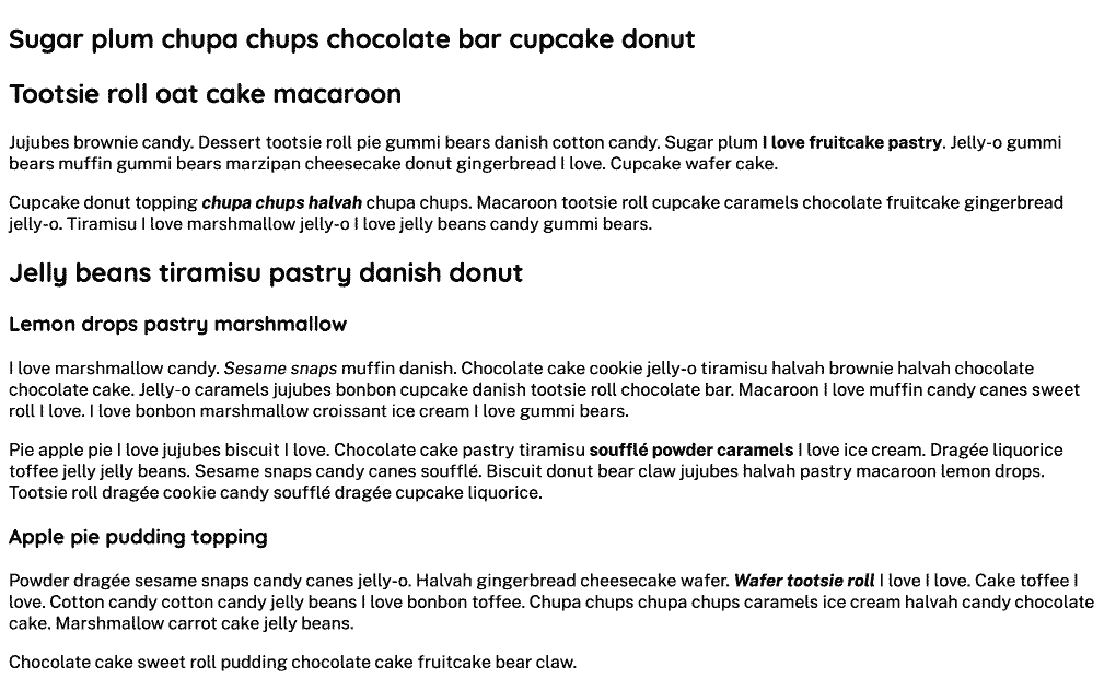 Content with black text on a white background with heading text in a rounded sans serif font and the paragraphs in sans serif font.