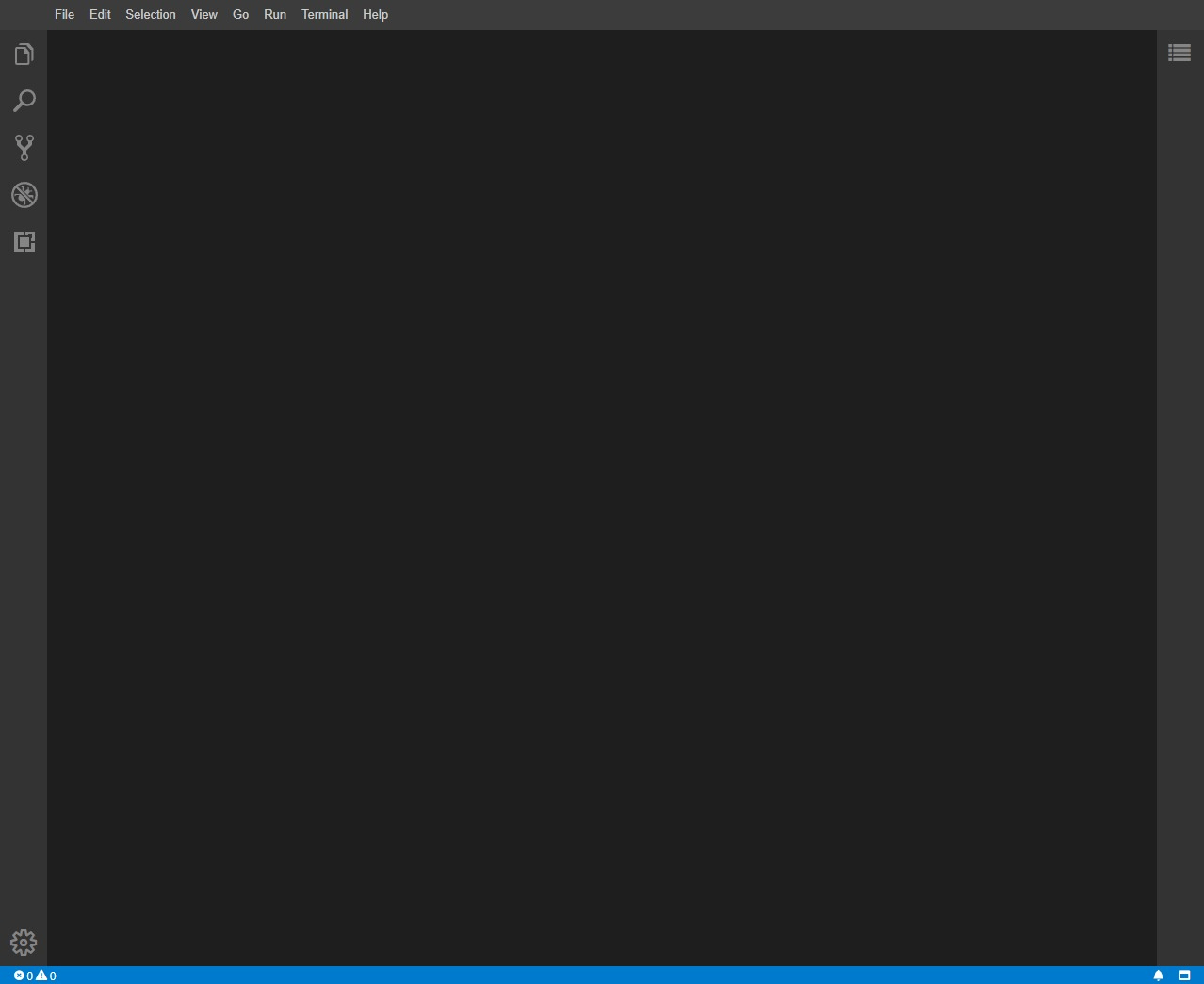 The default Eclipse Theia editor GUI