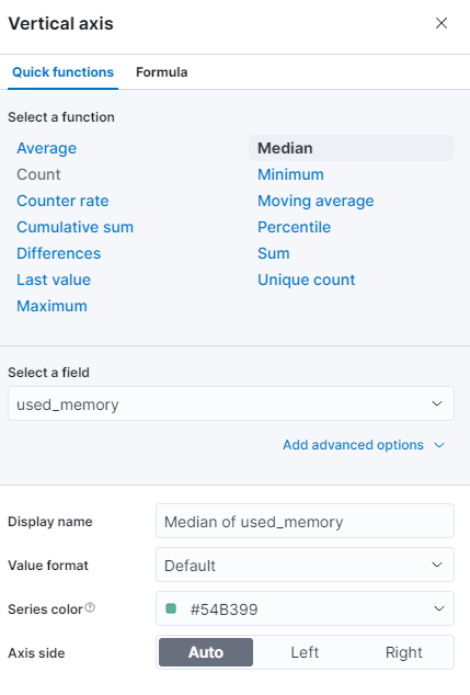 Kibana - Axis functions