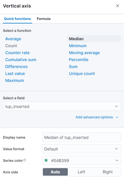 Kibana - Axis functions