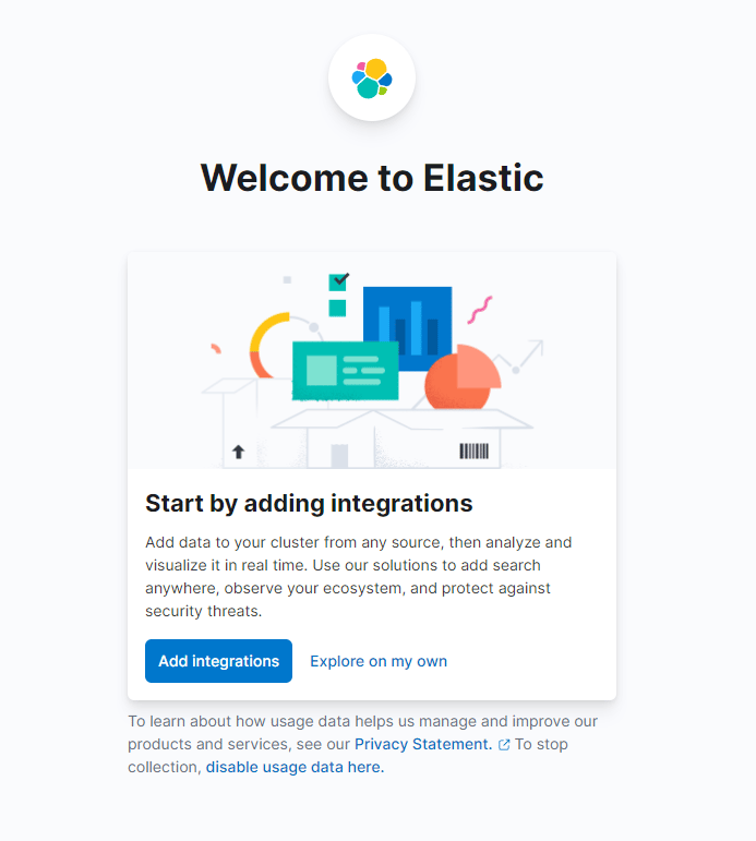 Kibana - Welcome Page