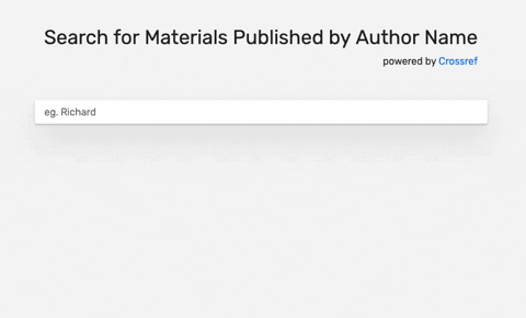 A gif of content being entered into the search bar, showing that two characters won't return any results.