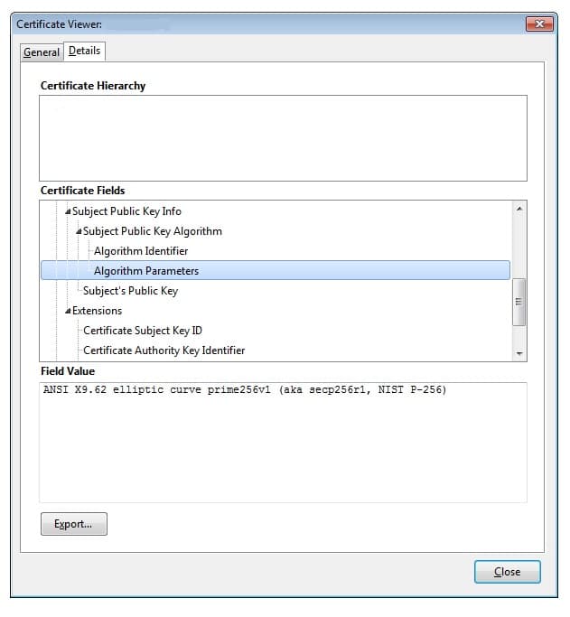 Firefox Certificate Viewer