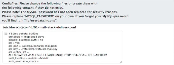 Configuration Index - Modify /etc/dovecot/conf.d/01-mail-stack-delivery.conf