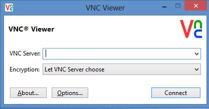 RealVNC Viewer Interface