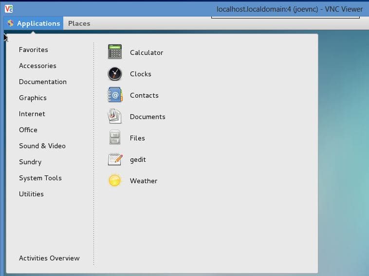 Starting GNOME calculator from remote desktop