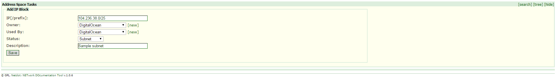 Add subnet