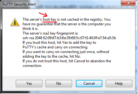 Warning pop-up