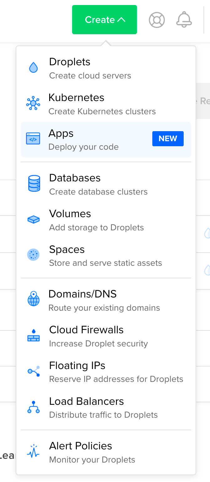 Create a new DO App