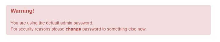 Warning shown in RainLoop after installation