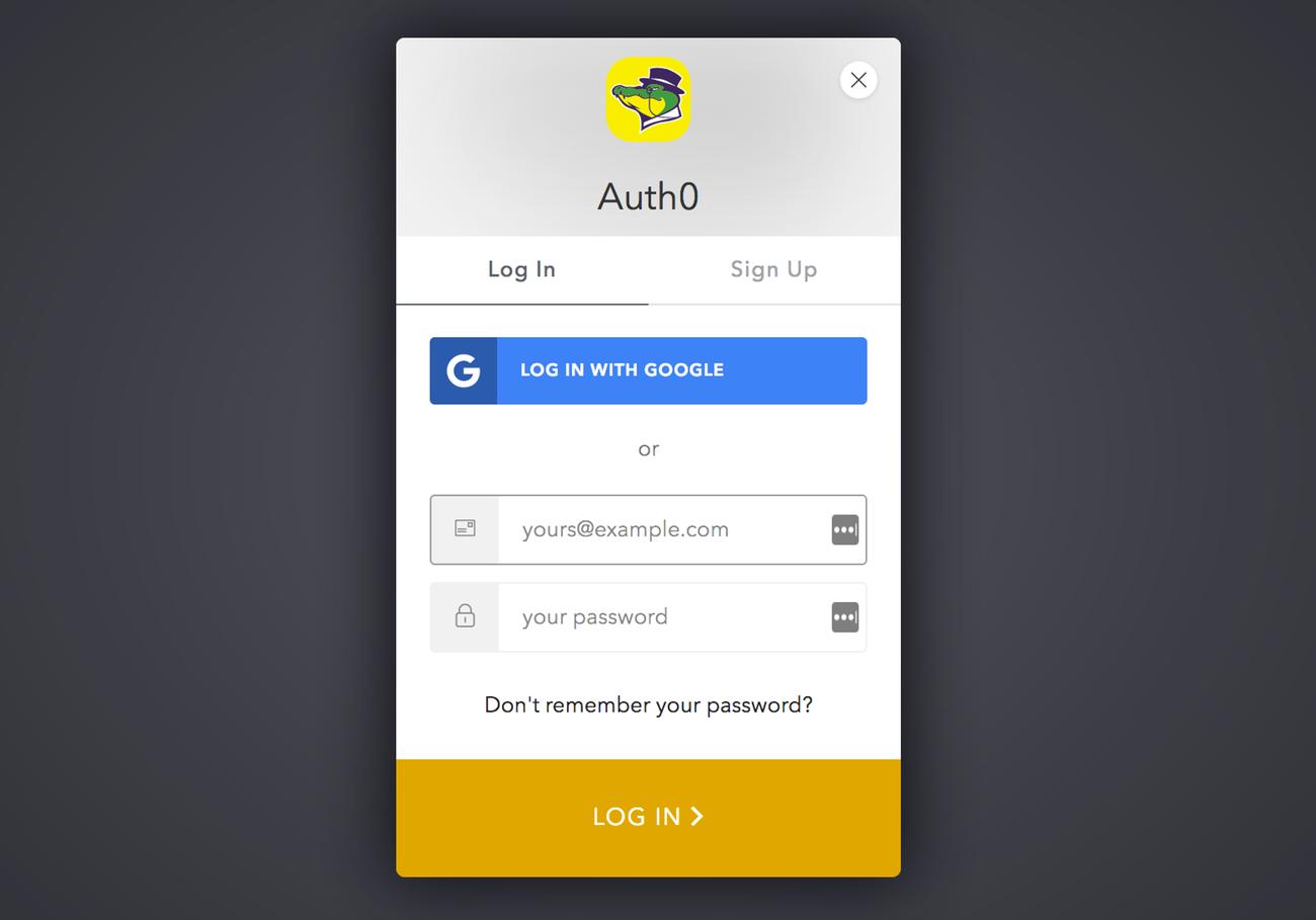 Lock widget example