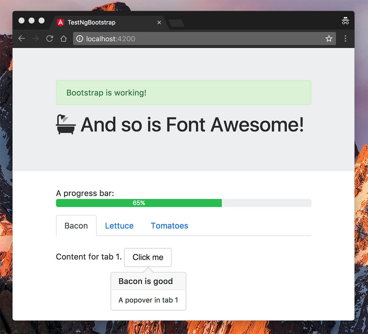 A sample app using ng-bootstrap