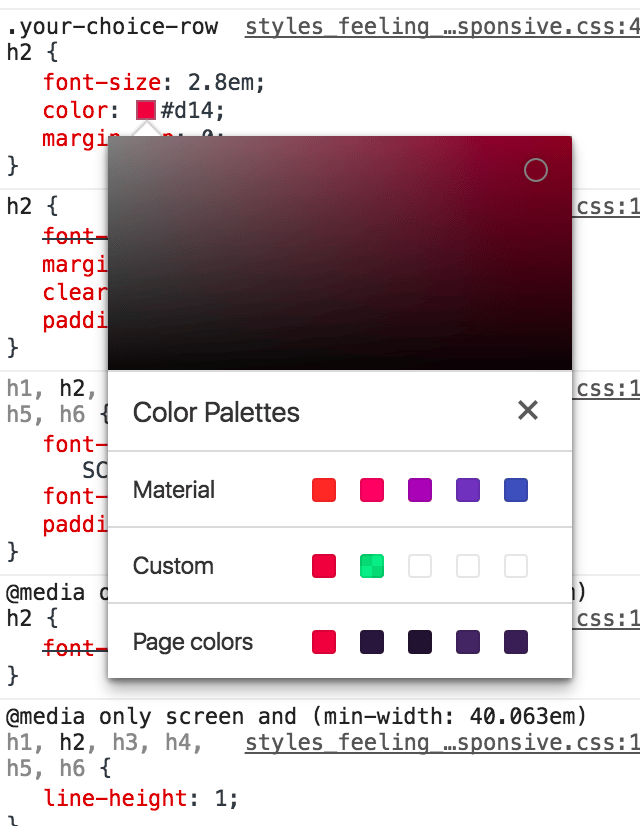 Color palettes