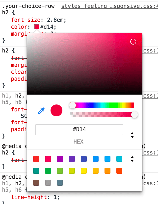 Material Design color palette