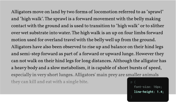good line height example