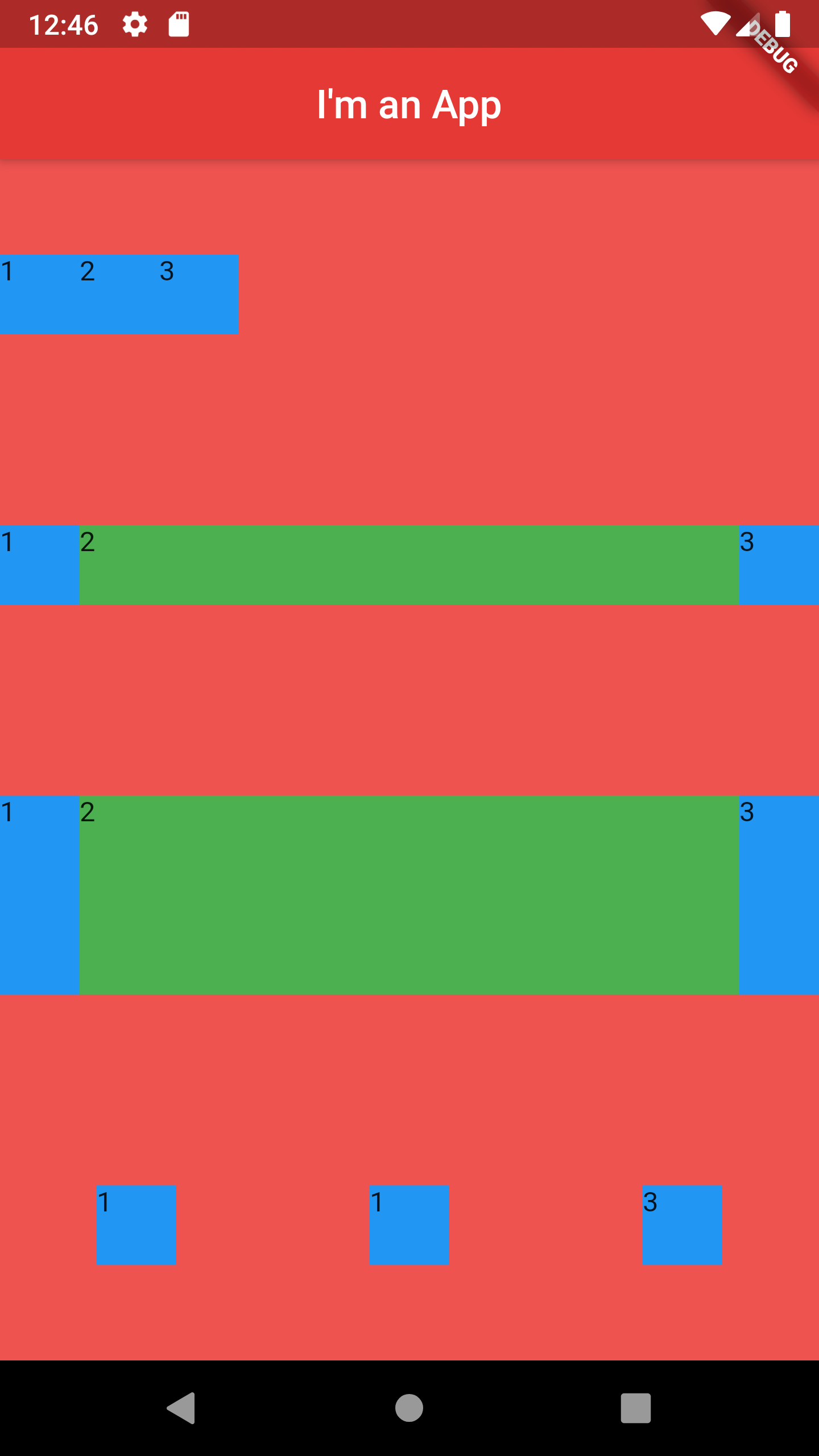 Screenshot of columns and Rows