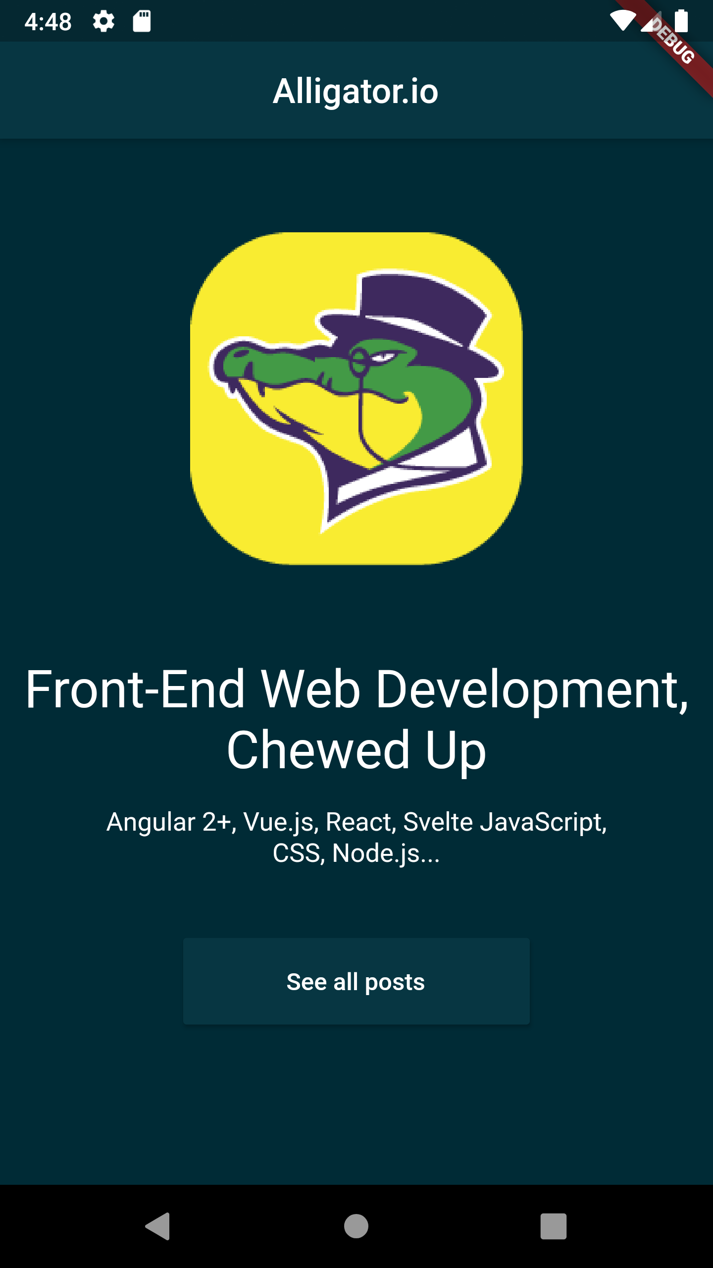 App screenshot example