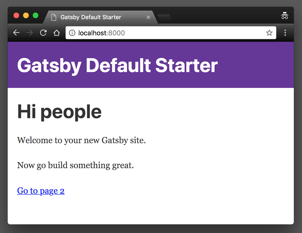 Starter Gatsby site
