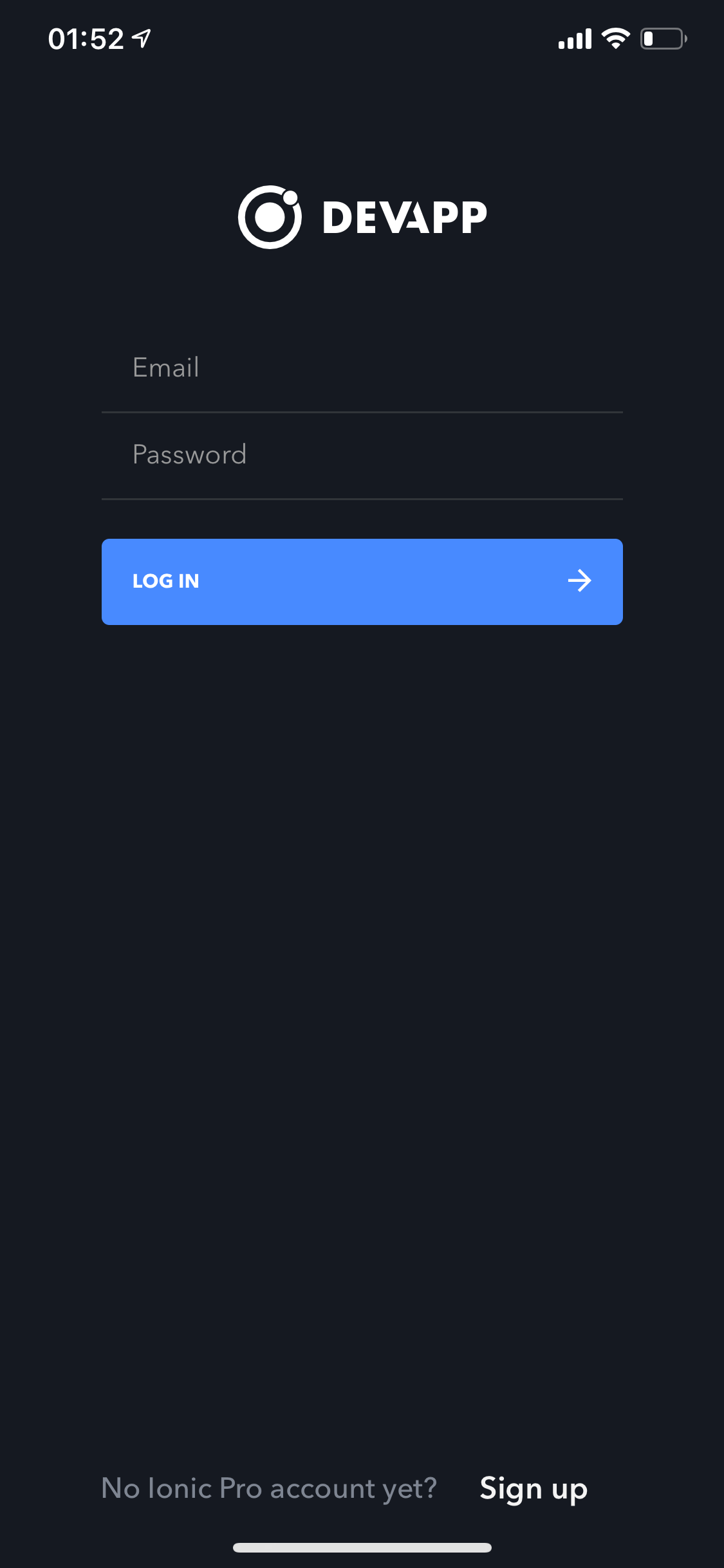 Log in