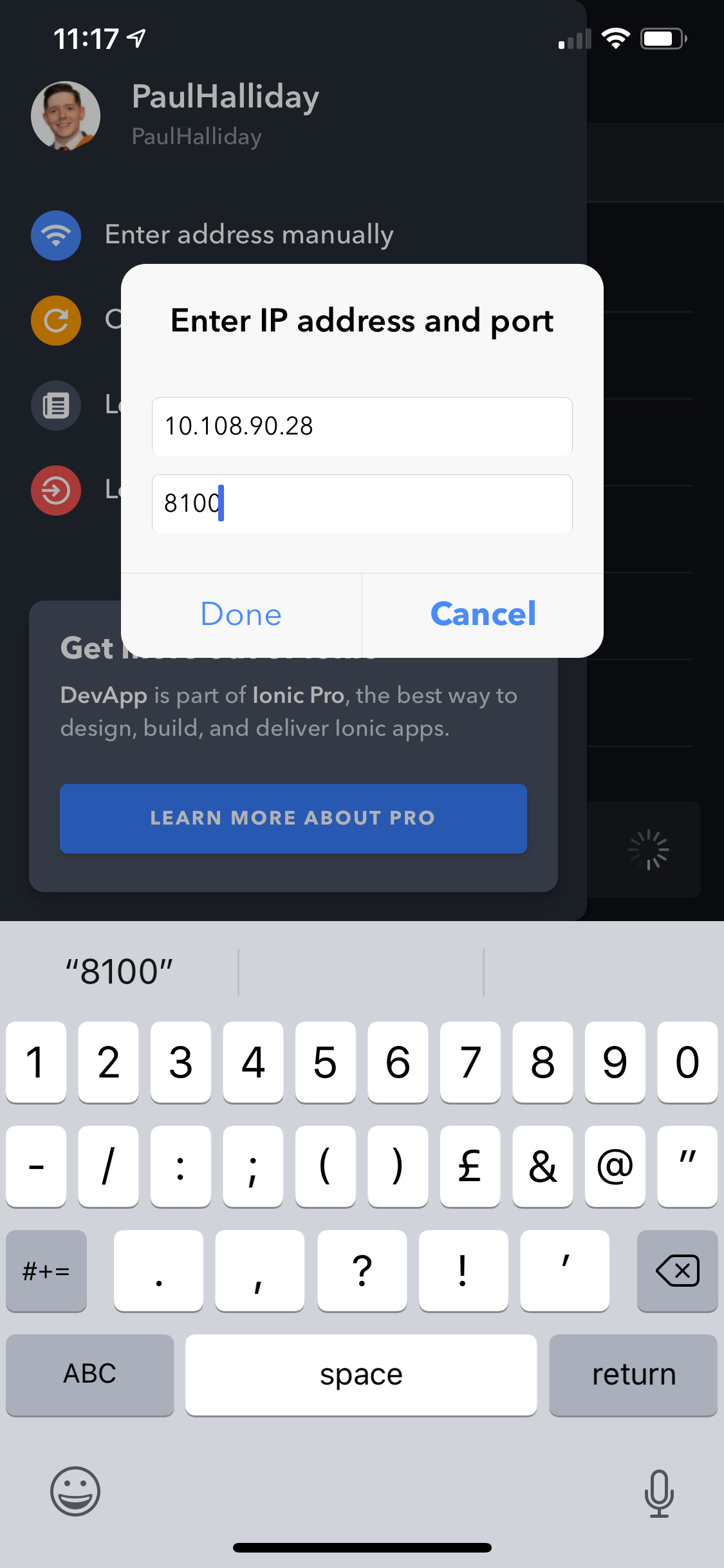 Enter your address manually