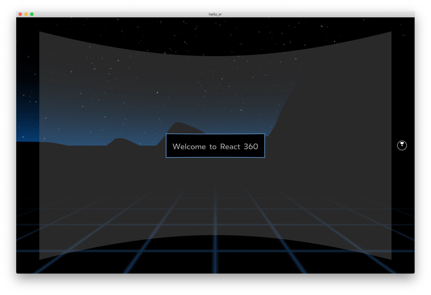 Screenshot: our starting app