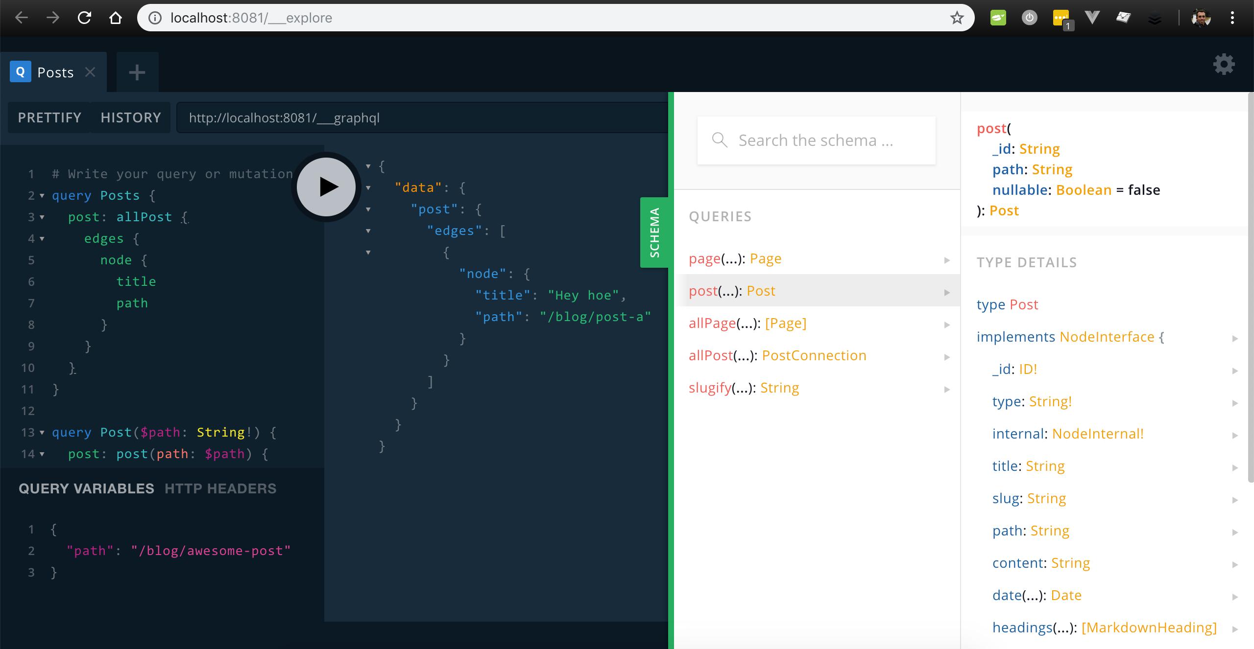 GraphQL Playground