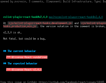 terminal output