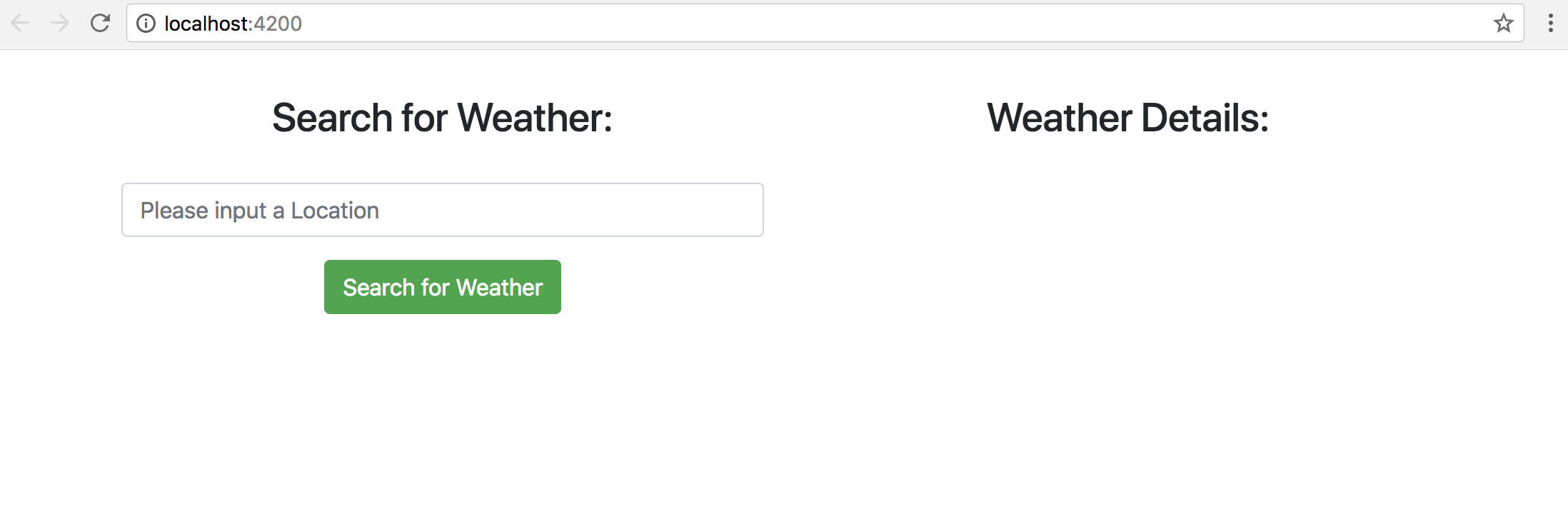 Image of spacing applied to weather app
