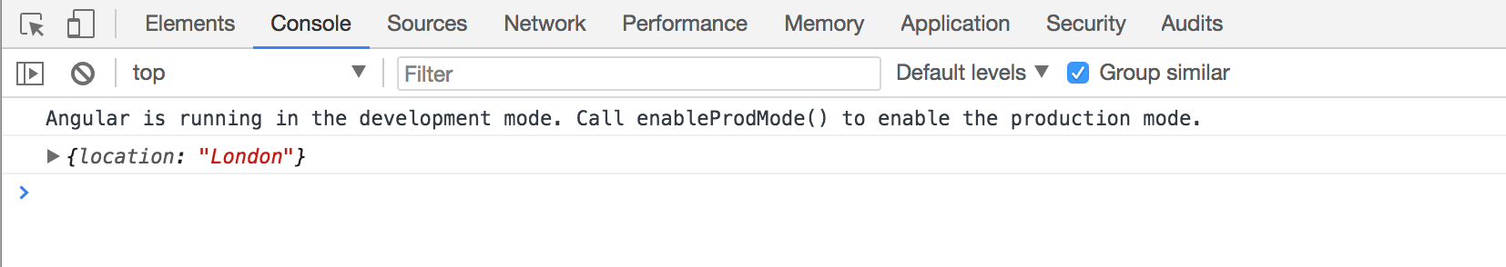 Output from console after updating the sendToAPIXU method