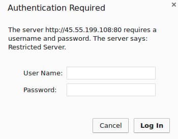 Apache2 password prompt