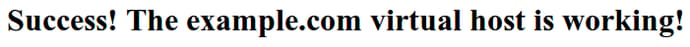 Apache example.com result
