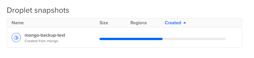 Snapshot Progress