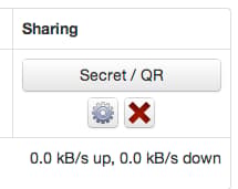 BitTorrent Sync buttons