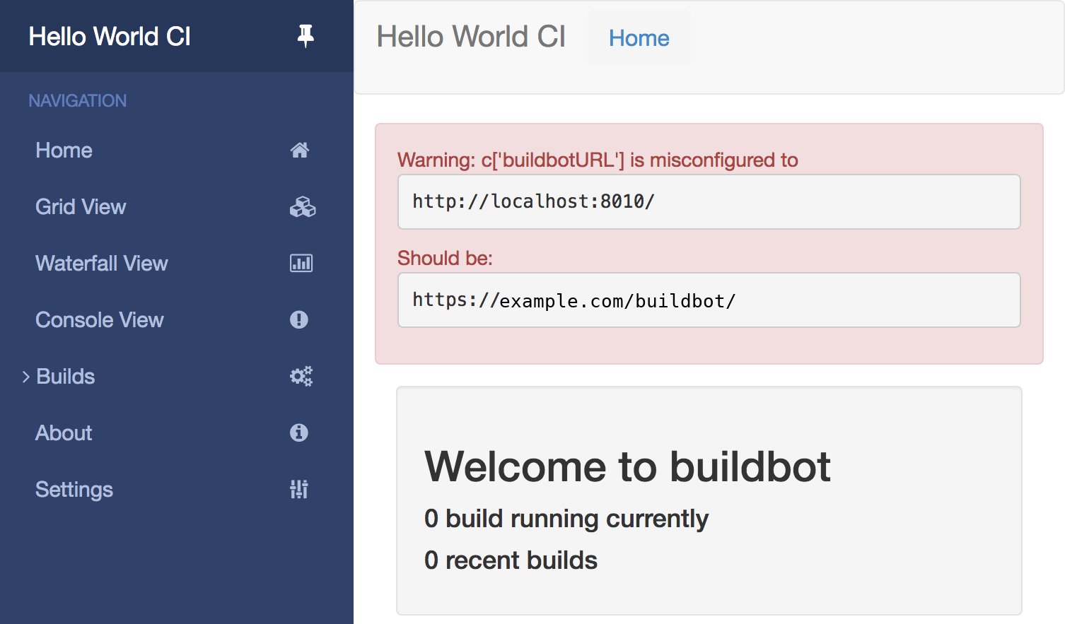 Web interface overview
