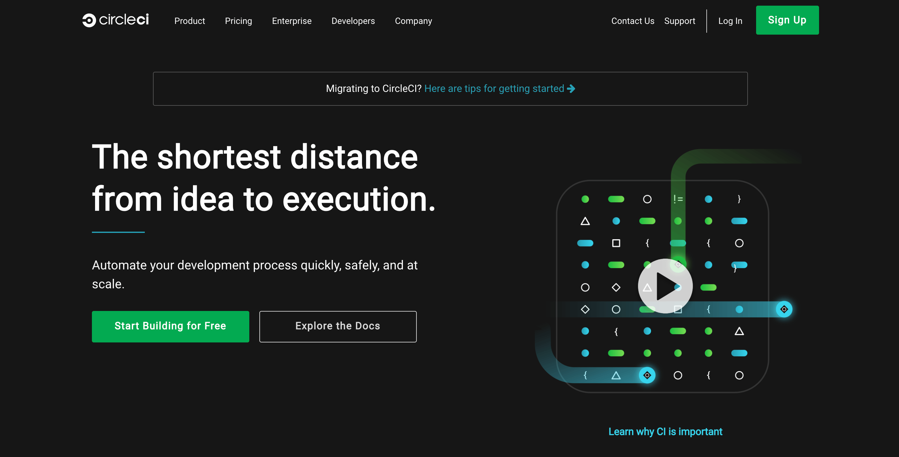 CircleCI Landing Page