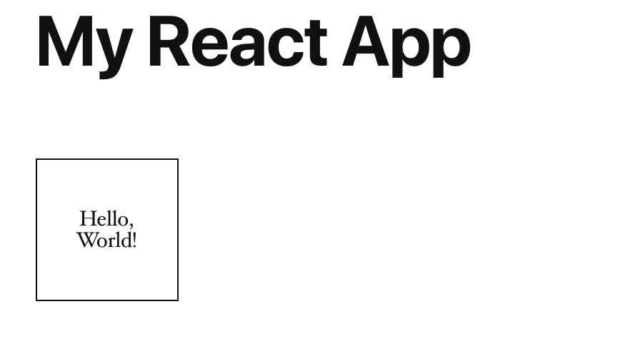 Simplified React Application