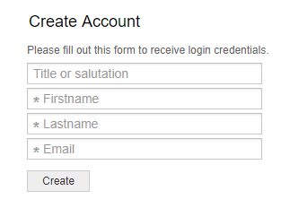 Create Account
